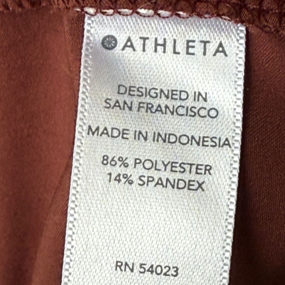 Athleta Skyline ll Paper Bag Waist Pants Cognac Brown Size 6 - Picture 16 of 16